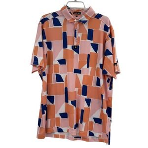 Bad Birdie Polo Shirt Mens 2XL Catalina‎ Golf Performance Geometric Modern
